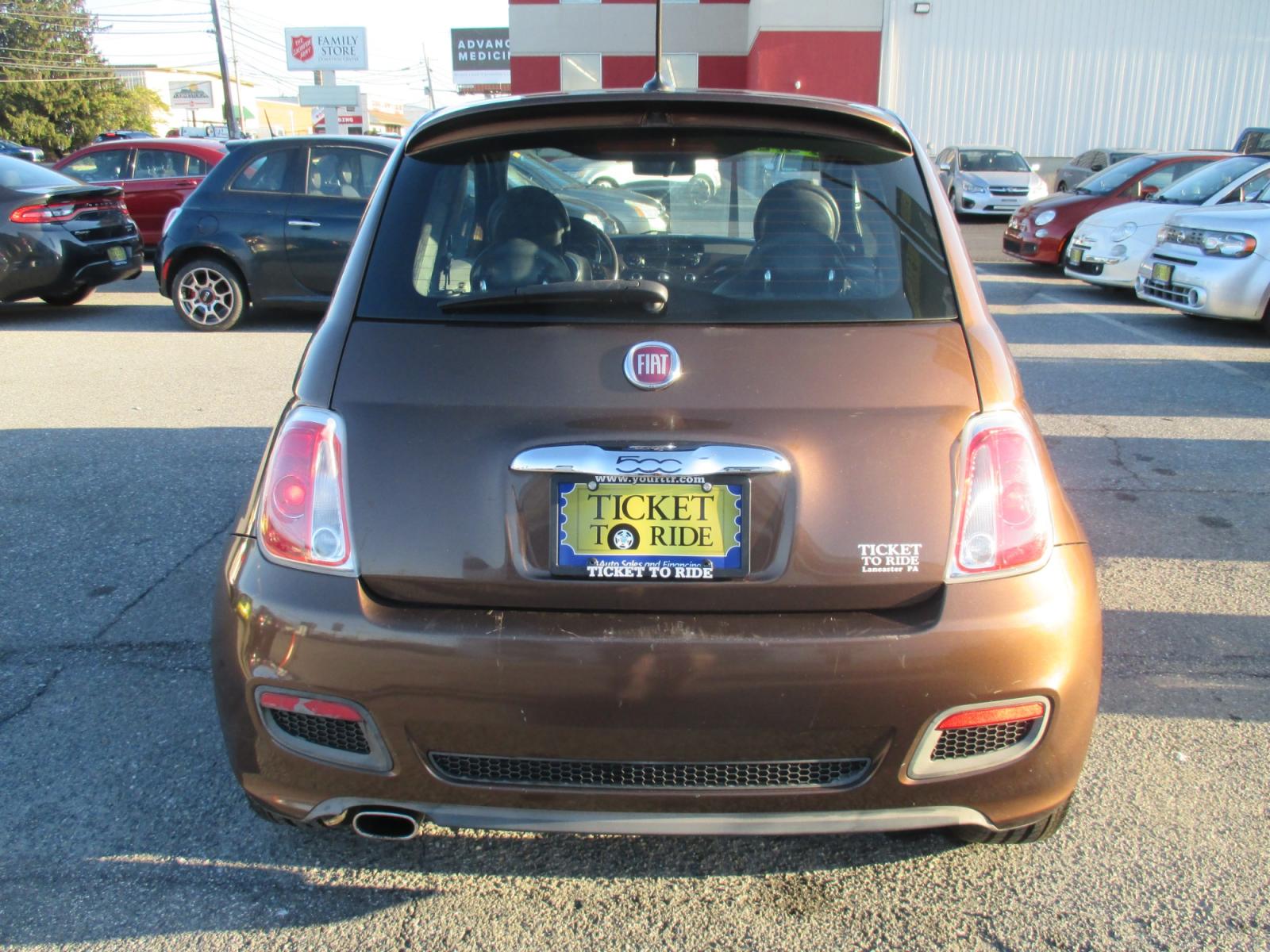 2013 BROWN* Fiat 500 Sport Hatchback (3C3CFFBR5DT) with an 1.4L L4 engine, located at 1254 Manheim Pike, Lancaster, PA, 17601, (717) 393-9133, 40.062870, -76.323273 - Photo #4