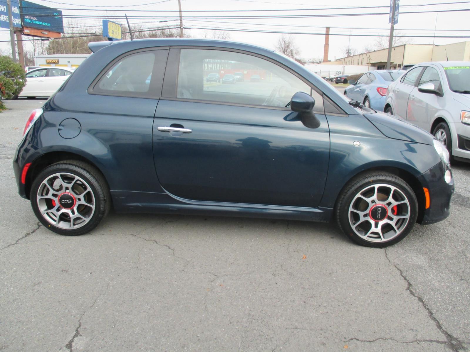 2014 GREEN* Fiat 500 Sport Hatchback (3C3CFFBR8ET) with an 1.4L L4 engine, located at 1254 Manheim Pike, Lancaster, PA, 17601, (717) 393-9133, 40.062870, -76.323273 - Photo #3