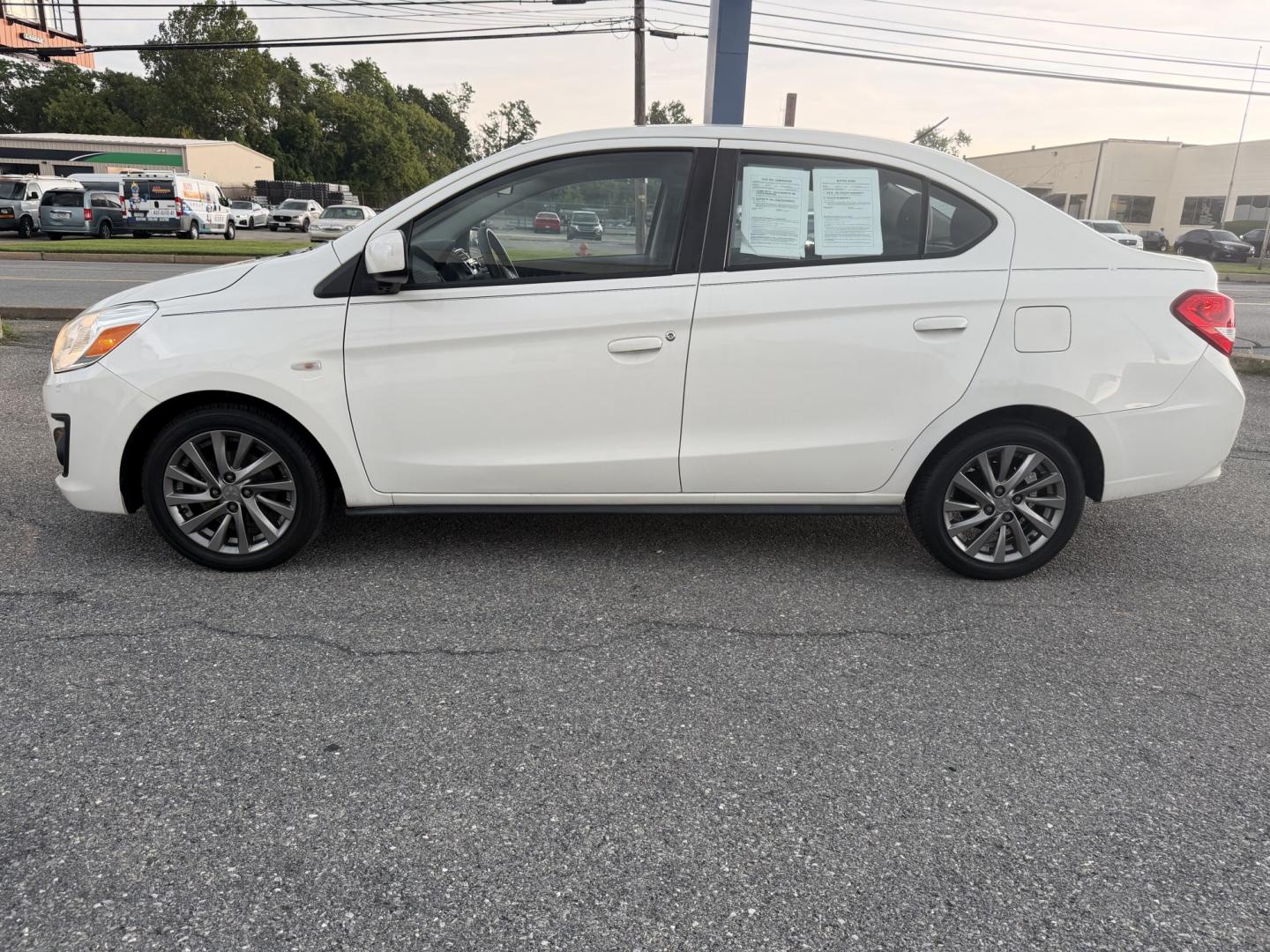 2019 WHITE Mitsubishi Mirage G4 ES 5M (ML32F3FJ1KH) with an 1.2L L3 DOHC engine, 5M transmission, located at 1254 Manheim Pike, Lancaster, PA, 17601, (717) 393-9133, 40.062870, -76.323273- Photo#1