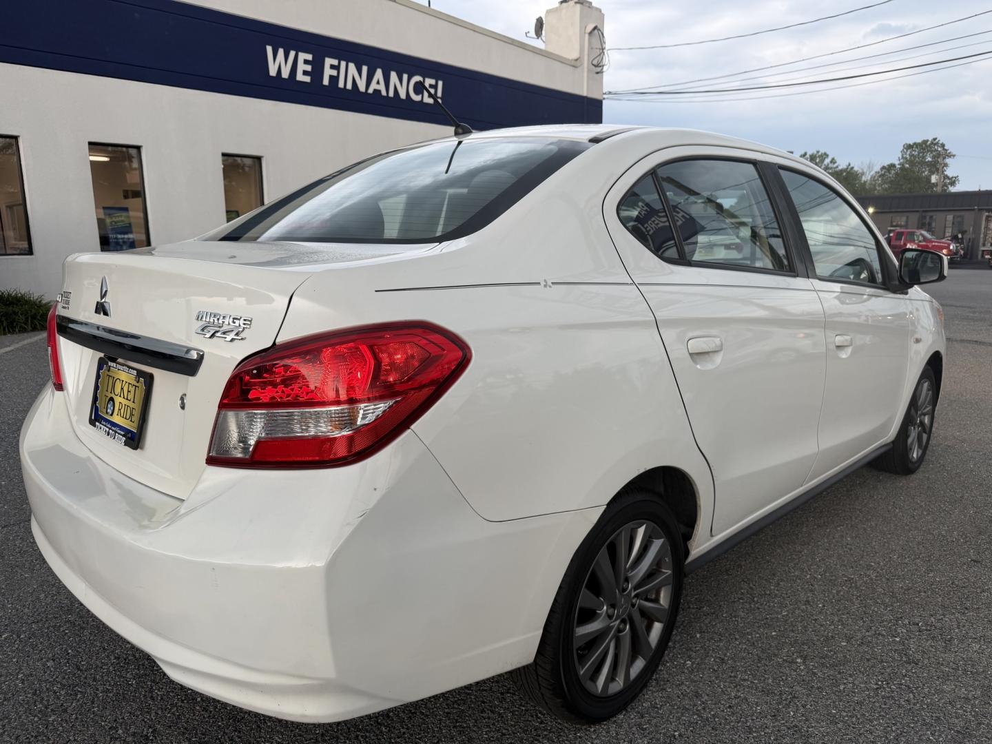2019 WHITE Mitsubishi Mirage G4 ES 5M (ML32F3FJ1KH) with an 1.2L L3 DOHC engine, 5M transmission, located at 1254 Manheim Pike, Lancaster, PA, 17601, (717) 393-9133, 40.062870, -76.323273- Photo#4