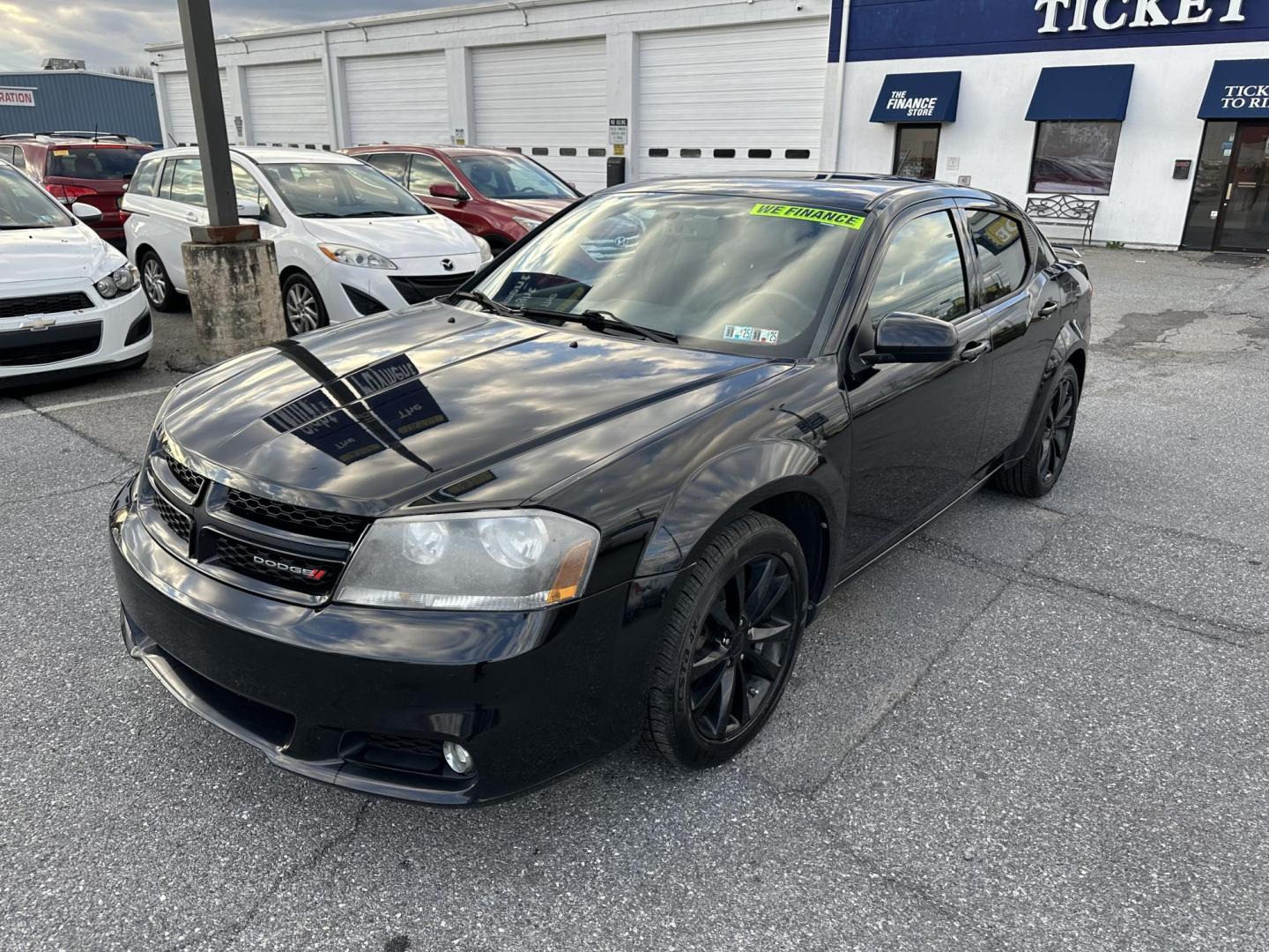2013 BLACK Dodge Avenger SXT (1C3CDZCB1DN) with an 2.4L L4 DOHC 16V engine, 6-Speed Automatic transmission, located at 1254 Manheim Pike, Lancaster, PA, 17601, (717) 393-9133, 40.062870, -76.323273 - Photo#0