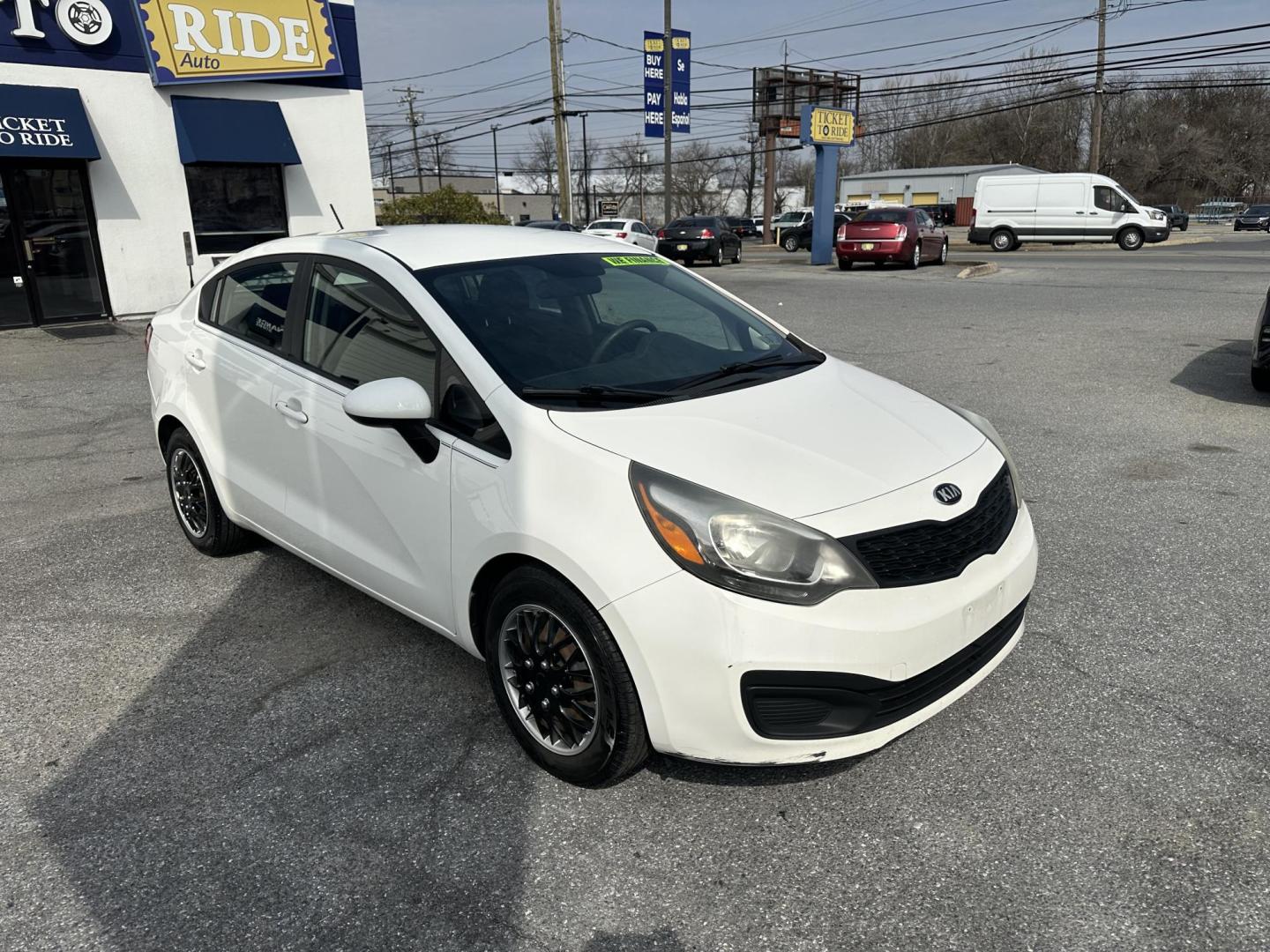 2013 WHITE Kia Rio LX (KNADM4A30D6) with an 1.6L L4 DOHC 16V engine, located at 1254 Manheim Pike, Lancaster, PA, 17601, (717) 393-9133, 40.062870, -76.323273 - Photo#2