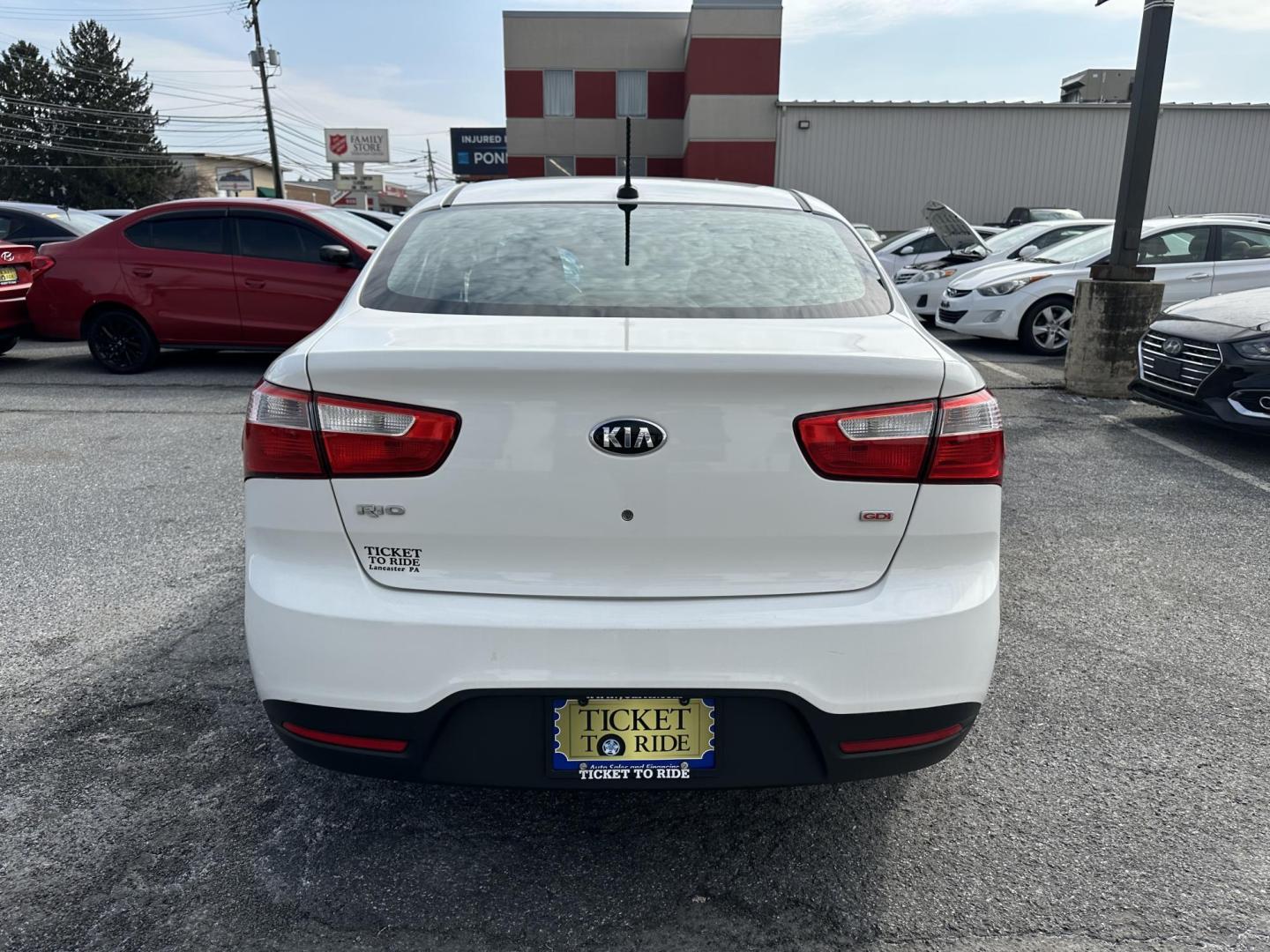 2013 WHITE Kia Rio LX (KNADM4A30D6) with an 1.6L L4 DOHC 16V engine, located at 1254 Manheim Pike, Lancaster, PA, 17601, (717) 393-9133, 40.062870, -76.323273 - Photo#5