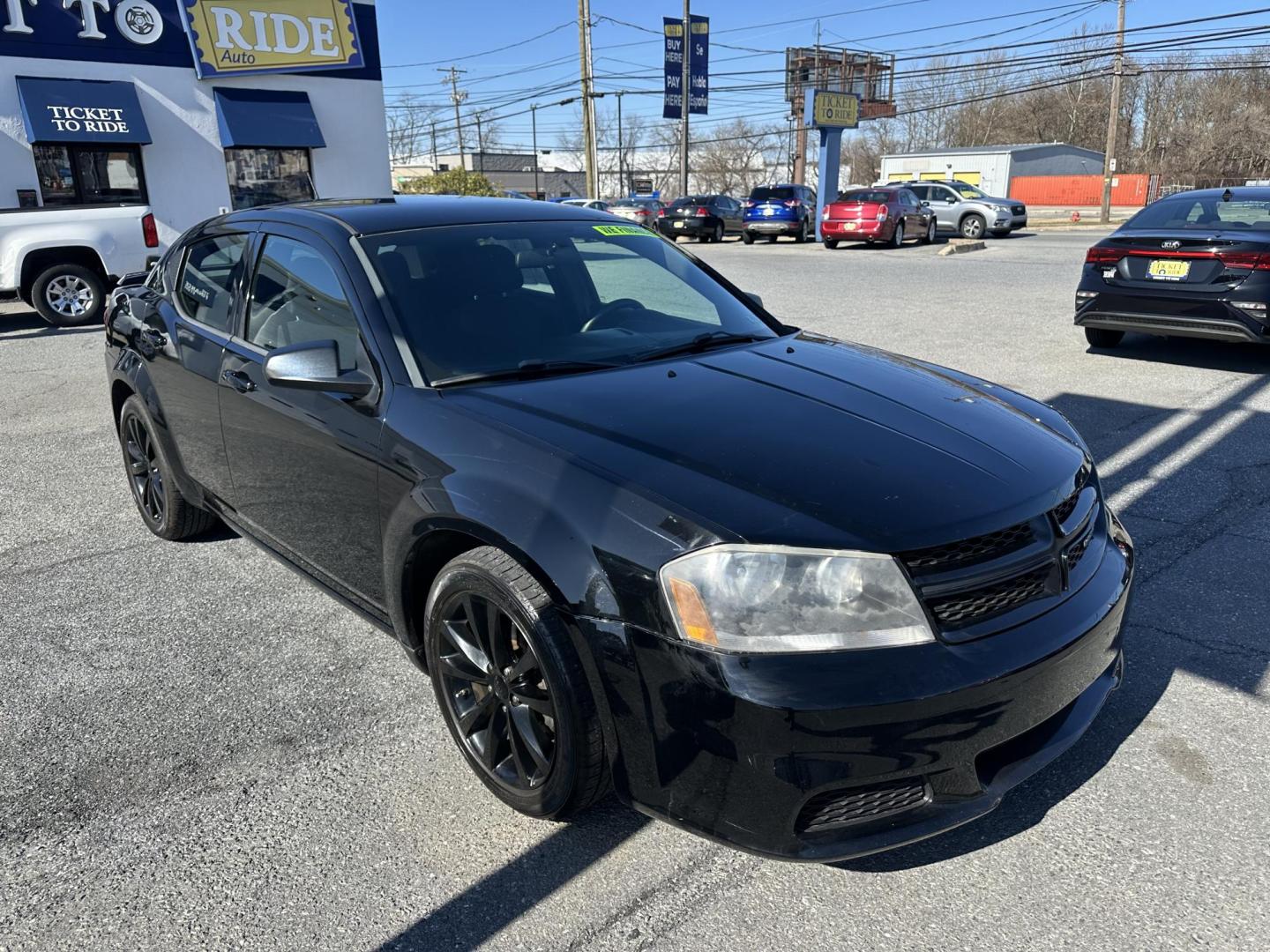 2014 BLACK Dodge Avenger SE (1C3CDZAB1EN) with an 2.4L L4 DOHC 16V engine, 4-Speed Automatic transmission, located at 1254 Manheim Pike, Lancaster, PA, 17601, (717) 393-9133, 40.062870, -76.323273 - Photo#1