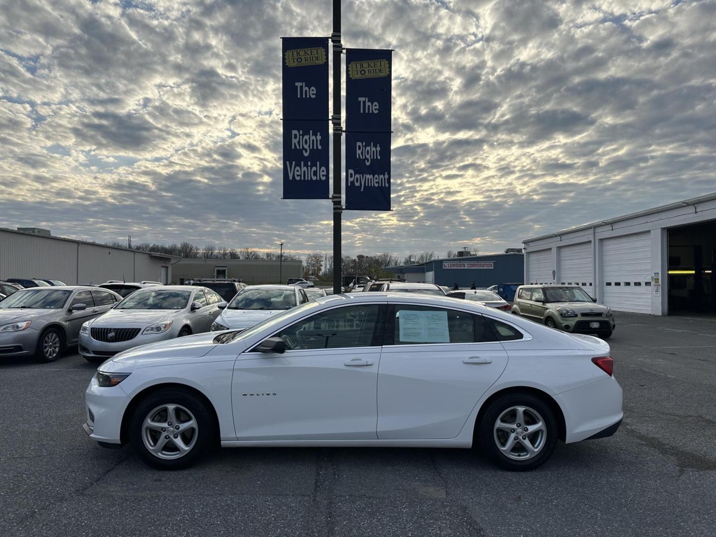 2017 WHITE Chevrolet Malibu LS (1G1ZB5ST7HF) with an 1.5L L4 DOHC 16V engine, 6A transmission, located at 1254 Manheim Pike, Lancaster, PA, 17601, (717) 393-9133, 40.062870, -76.323273 - Photo#5