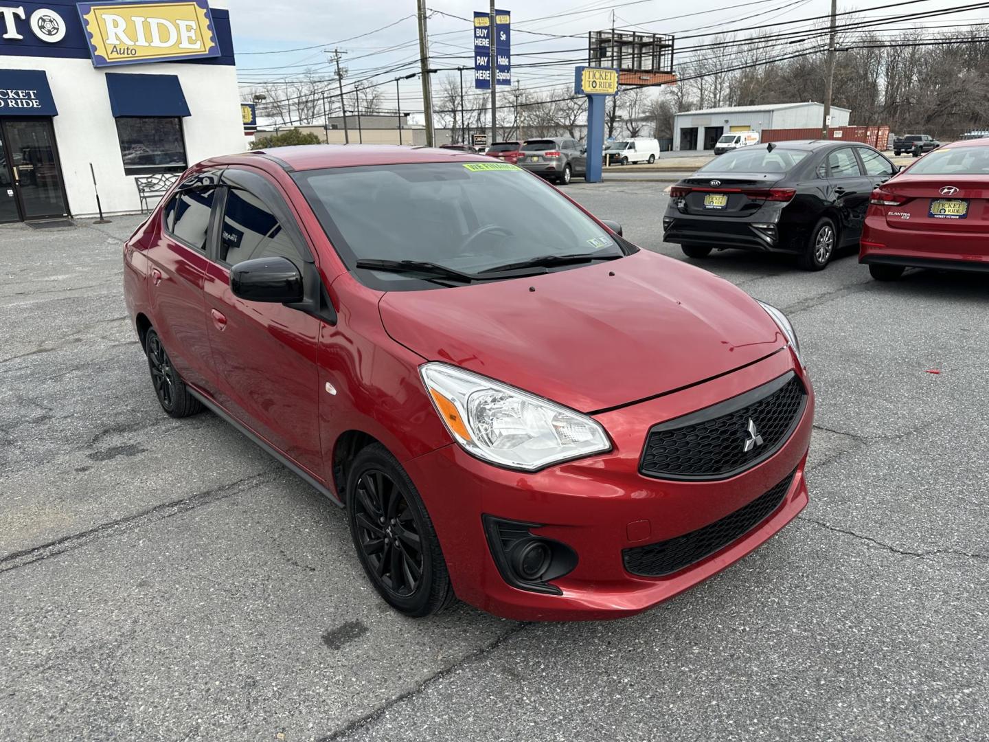 2020 RED Mitsubishi Mirage G4 SE (ML32F4FJ7LH) with an 1.2L L3 DOHC engine, CVT transmission, located at 1254 Manheim Pike, Lancaster, PA, 17601, (717) 393-9133, 40.062870, -76.323273 - Photo#2