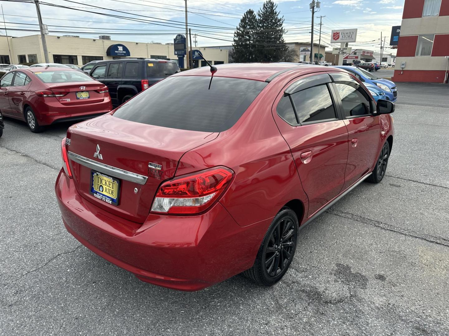 2020 RED Mitsubishi Mirage G4 SE (ML32F4FJ7LH) with an 1.2L L3 DOHC engine, CVT transmission, located at 1254 Manheim Pike, Lancaster, PA, 17601, (717) 393-9133, 40.062870, -76.323273 - Photo#4