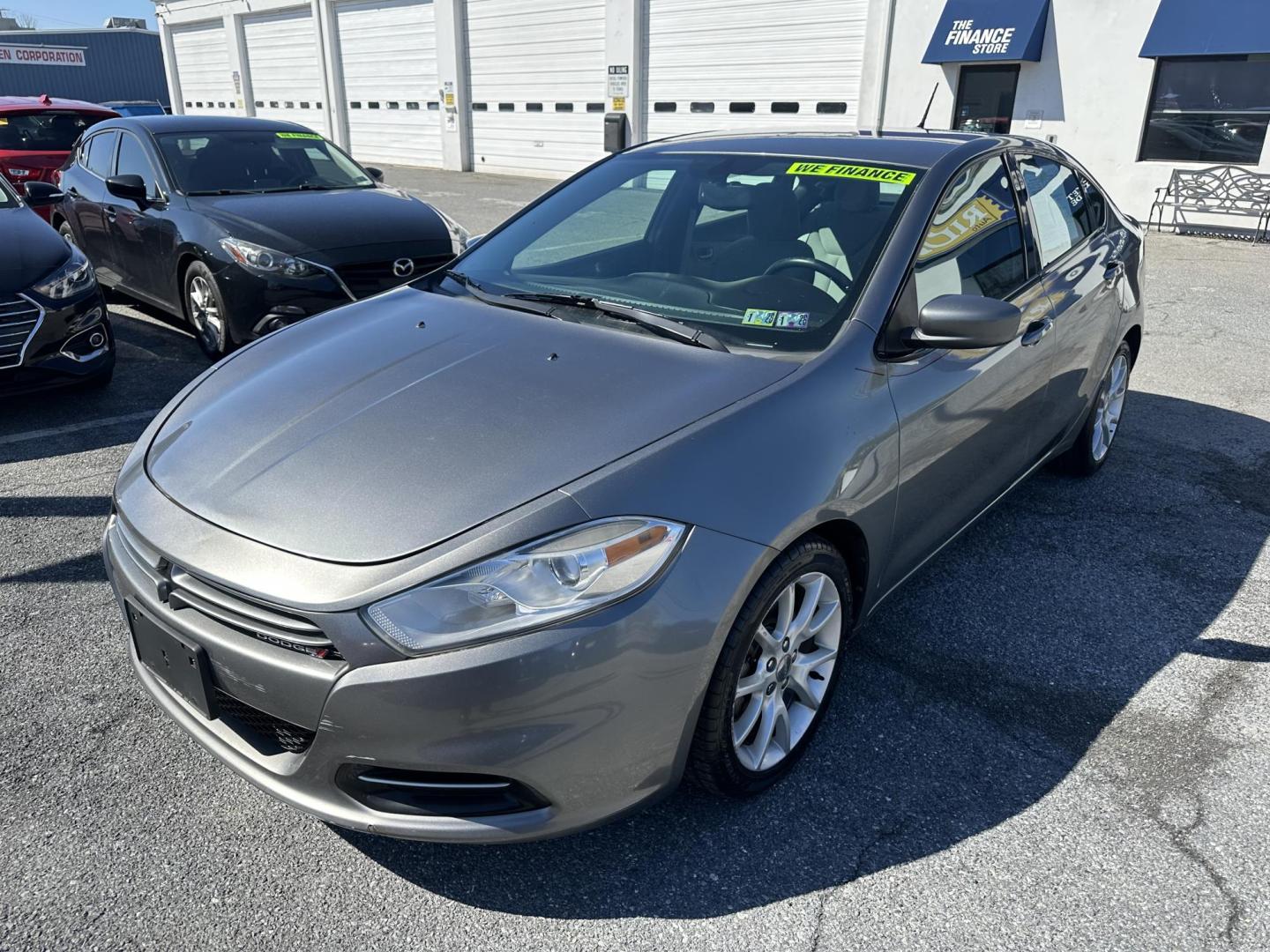 2013 GRAY Dodge Dart SXT (1C3CDFBA0DD) with an 2.0L L4 DOHC 16V TURBO engine, located at 1254 Manheim Pike, Lancaster, PA, 17601, (717) 393-9133, 40.062870, -76.323273 - Photo#0