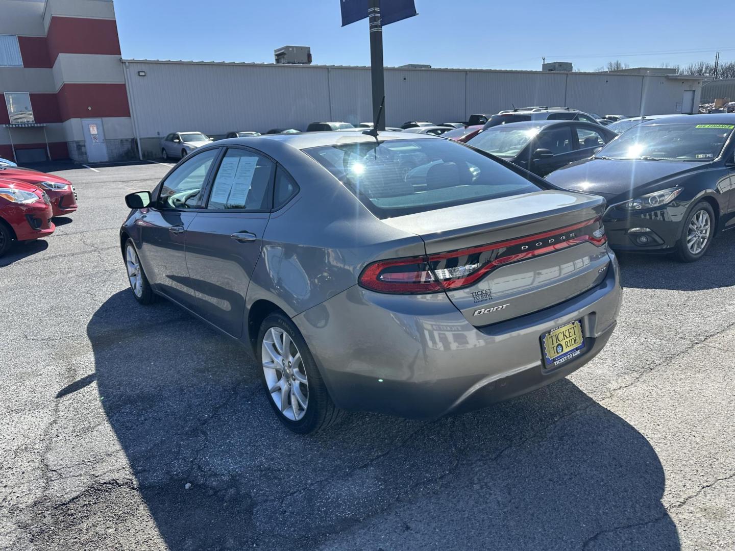 2013 GRAY Dodge Dart SXT (1C3CDFBA0DD) with an 2.0L L4 DOHC 16V TURBO engine, located at 1254 Manheim Pike, Lancaster, PA, 17601, (717) 393-9133, 40.062870, -76.323273 - Photo#6