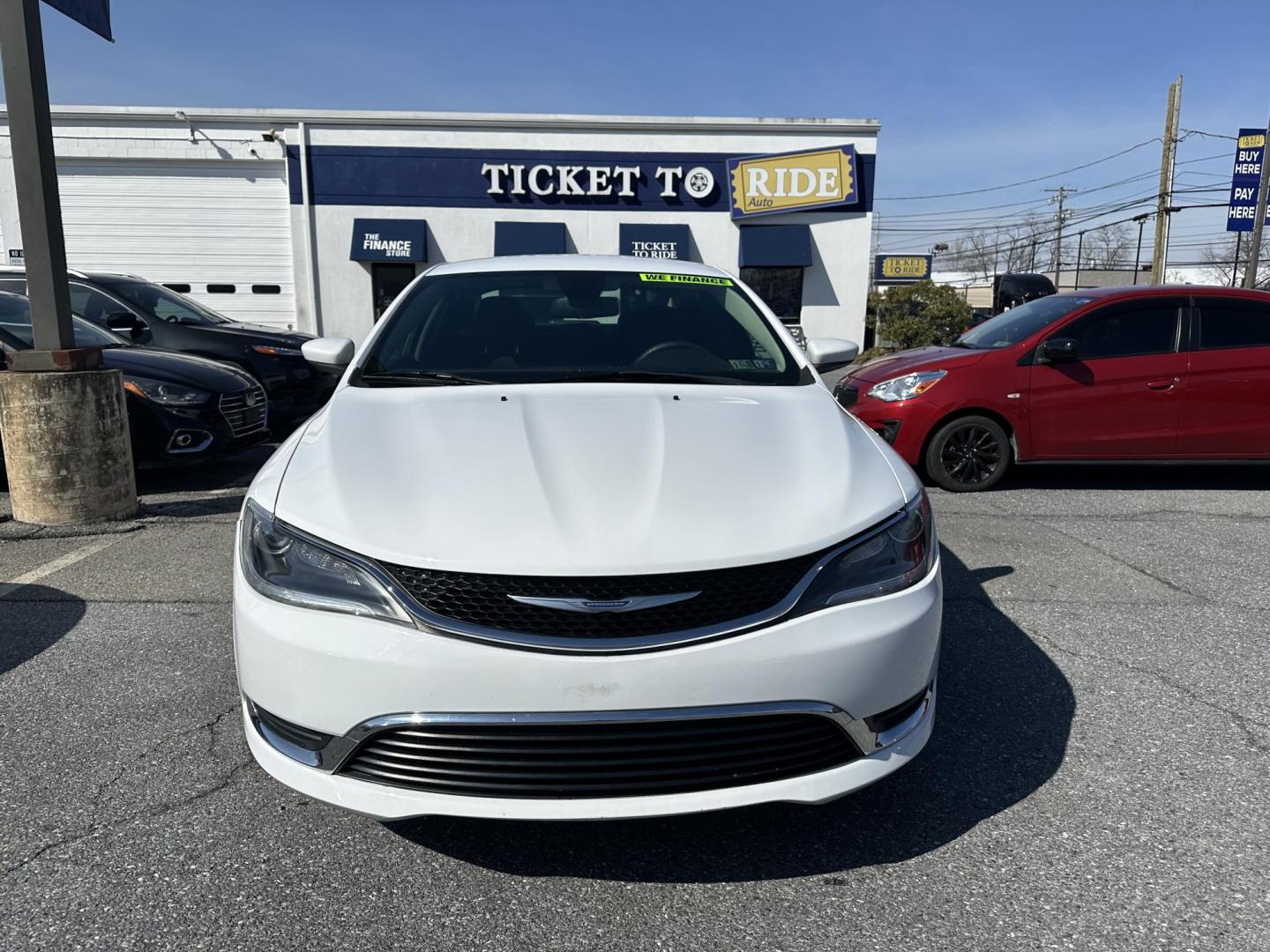 2015 WHITE Chrysler 200 Limited (1C3CCCAB8FN) with an 2.4L L4 DOHC 16V engine, 9-Speed Automatic transmission, located at 1254 Manheim Pike, Lancaster, PA, 17601, (717) 393-9133, 40.062870, -76.323273 - Photo#1