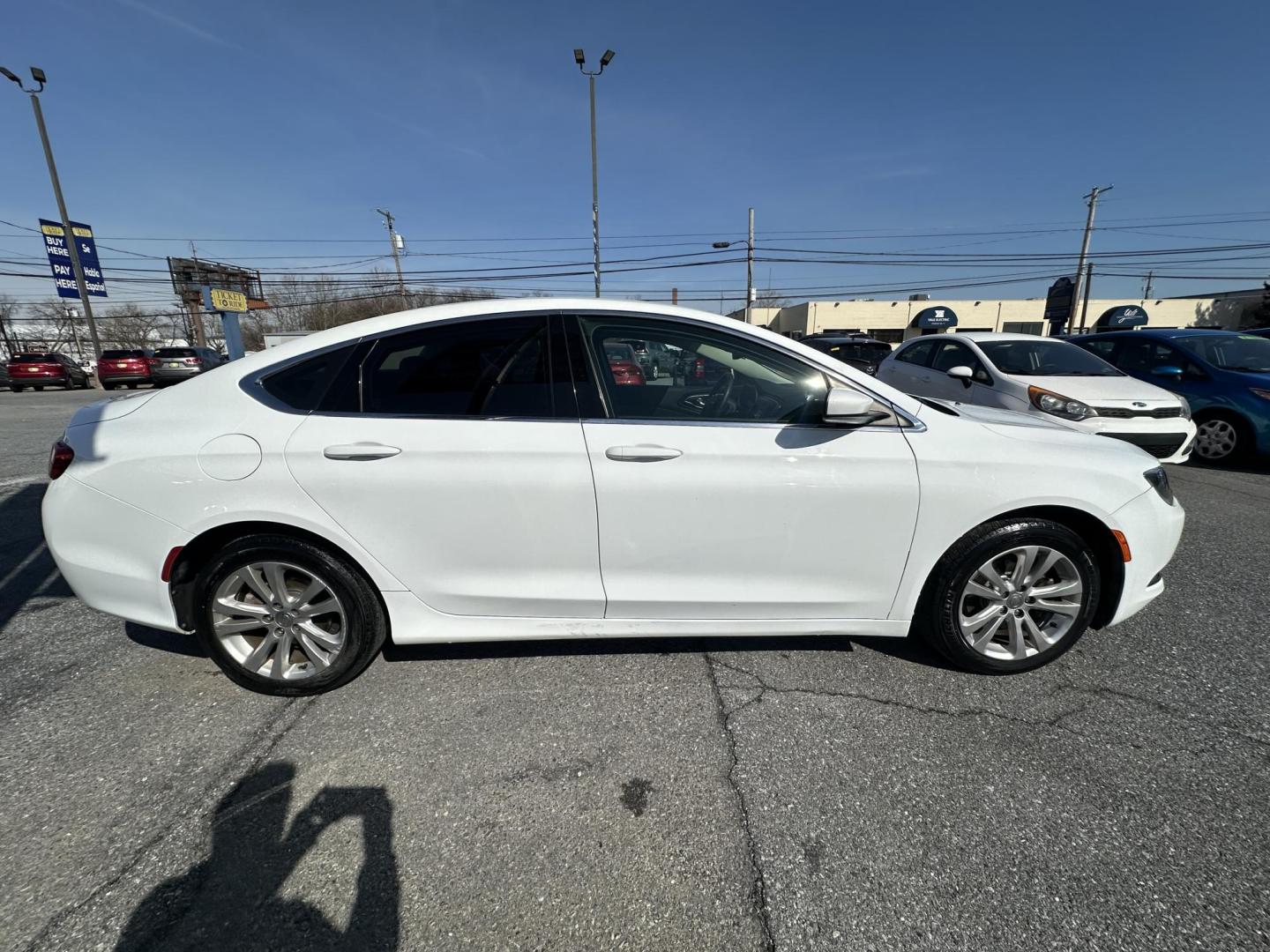 2015 WHITE Chrysler 200 Limited (1C3CCCAB8FN) with an 2.4L L4 DOHC 16V engine, 9-Speed Automatic transmission, located at 1254 Manheim Pike, Lancaster, PA, 17601, (717) 393-9133, 40.062870, -76.323273 - Photo#3