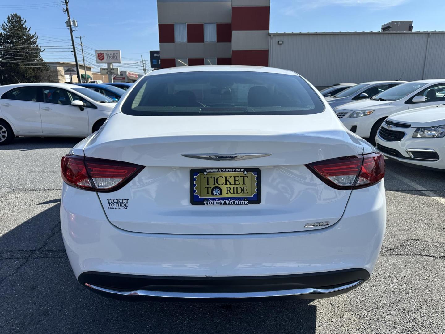 2015 WHITE Chrysler 200 Limited (1C3CCCAB8FN) with an 2.4L L4 DOHC 16V engine, 9-Speed Automatic transmission, located at 1254 Manheim Pike, Lancaster, PA, 17601, (717) 393-9133, 40.062870, -76.323273 - Photo#4