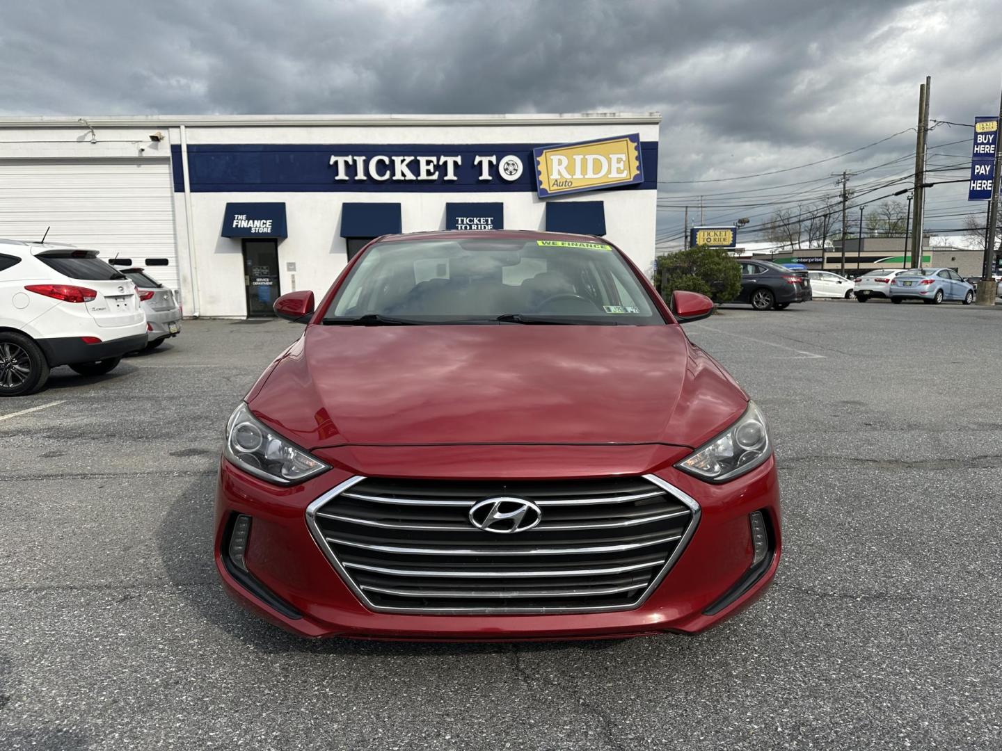 2017 RED Hyundai Elantra Limited (5NPD84LF8HH) with an 1.8L L4 DOHC 16V engine, 6A transmission, located at 1254 Manheim Pike, Lancaster, PA, 17601, (717) 393-9133, 40.062870, -76.323273 - Photo#1