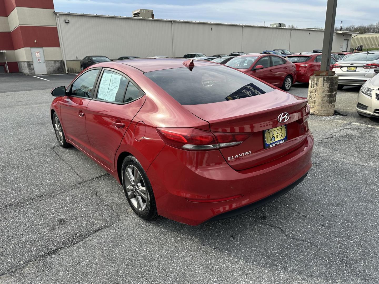 2017 RED Hyundai Elantra Limited (5NPD84LF8HH) with an 1.8L L4 DOHC 16V engine, 6A transmission, located at 1254 Manheim Pike, Lancaster, PA, 17601, (717) 393-9133, 40.062870, -76.323273 - Photo#5