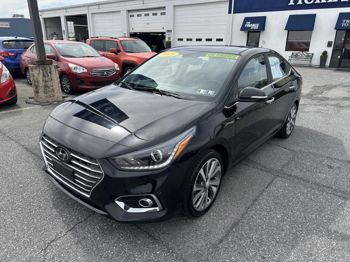2018 BLACK Hyundai Accent Limited 4-Door 6A (3KPC34A35JE) with an 1.6L L4 DOHC 16V engine, 6A transmission, located at 1254 Manheim Pike, Lancaster, PA, 17601, (717) 393-9133, 40.062870, -76.323273 - Photo#0