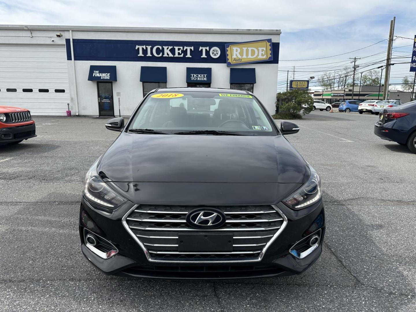 2018 BLACK Hyundai Accent Limited 4-Door 6A (3KPC34A35JE) with an 1.6L L4 DOHC 16V engine, 6A transmission, located at 1254 Manheim Pike, Lancaster, PA, 17601, (717) 393-9133, 40.062870, -76.323273 - Photo#2