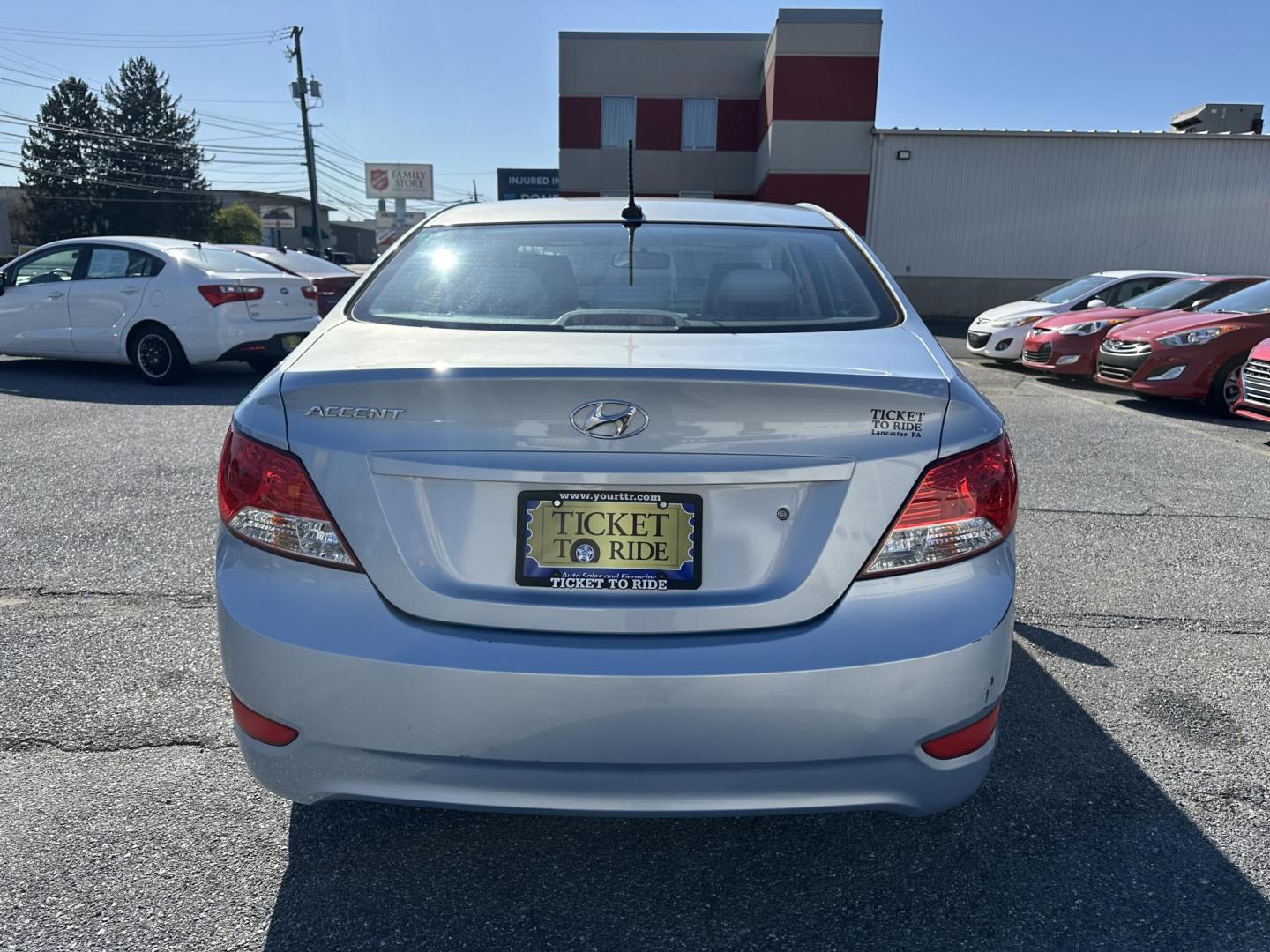 2013 BLUE Hyundai Accent GLS 4-Door (KMHCT4AE7DU) with an 1.6L L4 DOHC 16V engine, located at 1254 Manheim Pike, Lancaster, PA, 17601, (717) 393-9133, 40.062870, -76.323273 - Photo#4