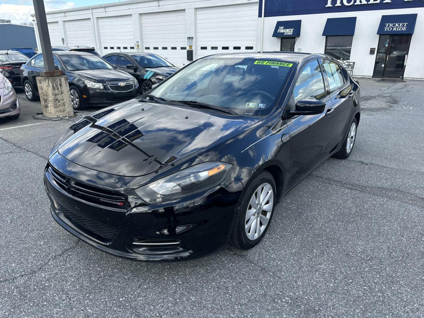 2014 BLACK Dodge Dart SXT (1C3CDFBB8ED) with an 2.4L L4 DOHC 16V engine, located at 1254 Manheim Pike, Lancaster, PA, 17601, (717) 393-9133, 40.062870, -76.323273 - Photo#0