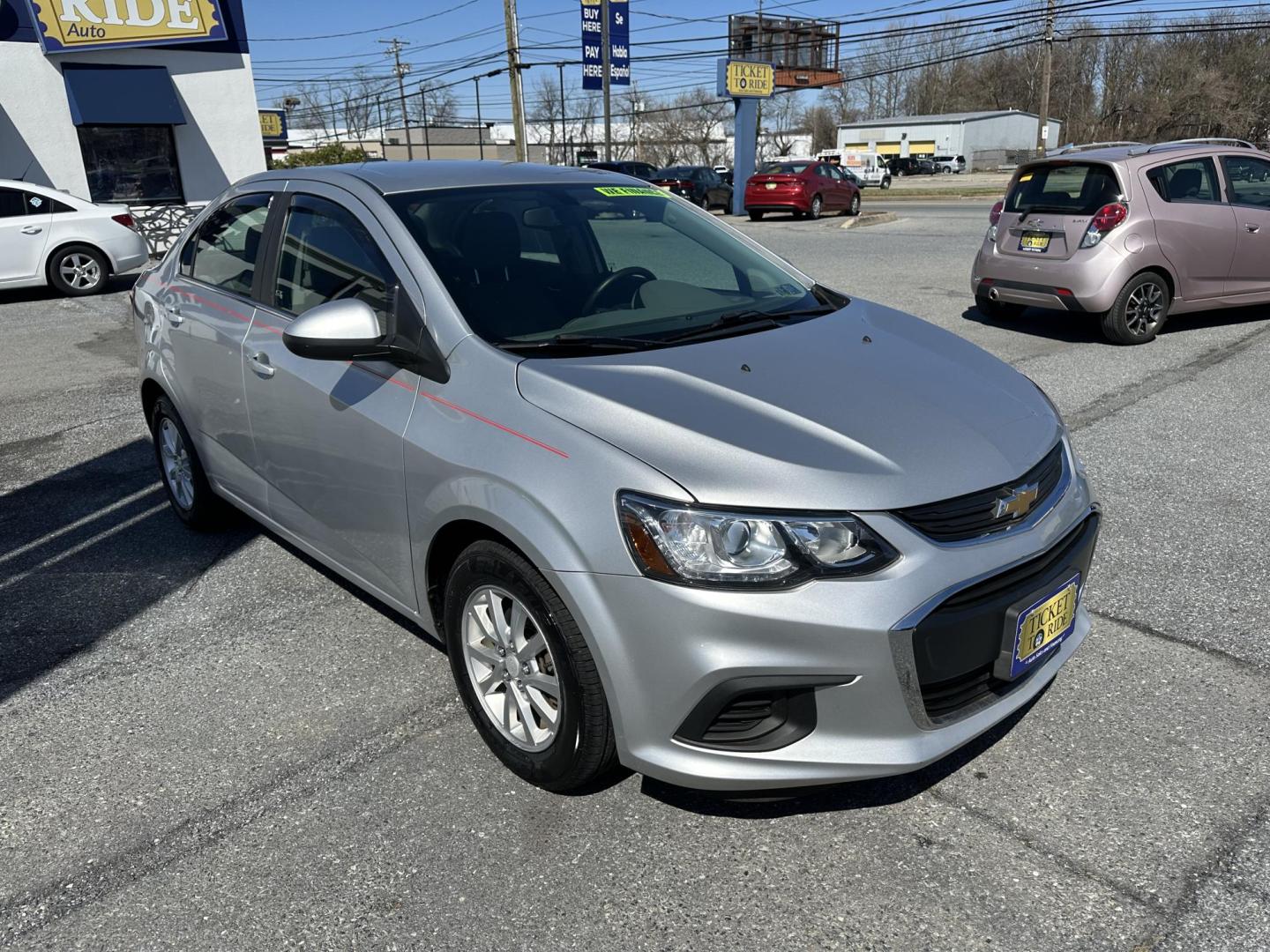 2017 SILVER Chevrolet Sonic LT Manual Sedan (1G1JD5SH5H4) with an 1.8L L4 DOHC 24V engine, 5M transmission, located at 1254 Manheim Pike, Lancaster, PA, 17601, (717) 393-9133, 40.062870, -76.323273 - Photo#3
