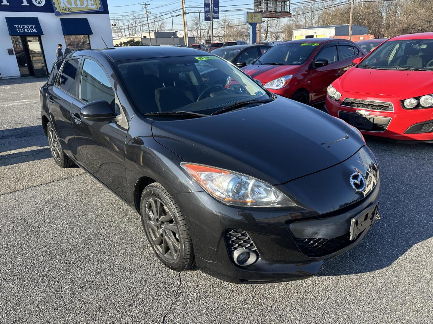 2013 BLACK* Mazda MAZDA3 i Touring MT 5-Door (JM1BL1LP3D1) with an 2.0L L4 DOHC 16V engine, 5-Speed Manual transmission, located at 1254 Manheim Pike, Lancaster, PA, 17601, (717) 393-9133, 40.062870, -76.323273 - Photo#2