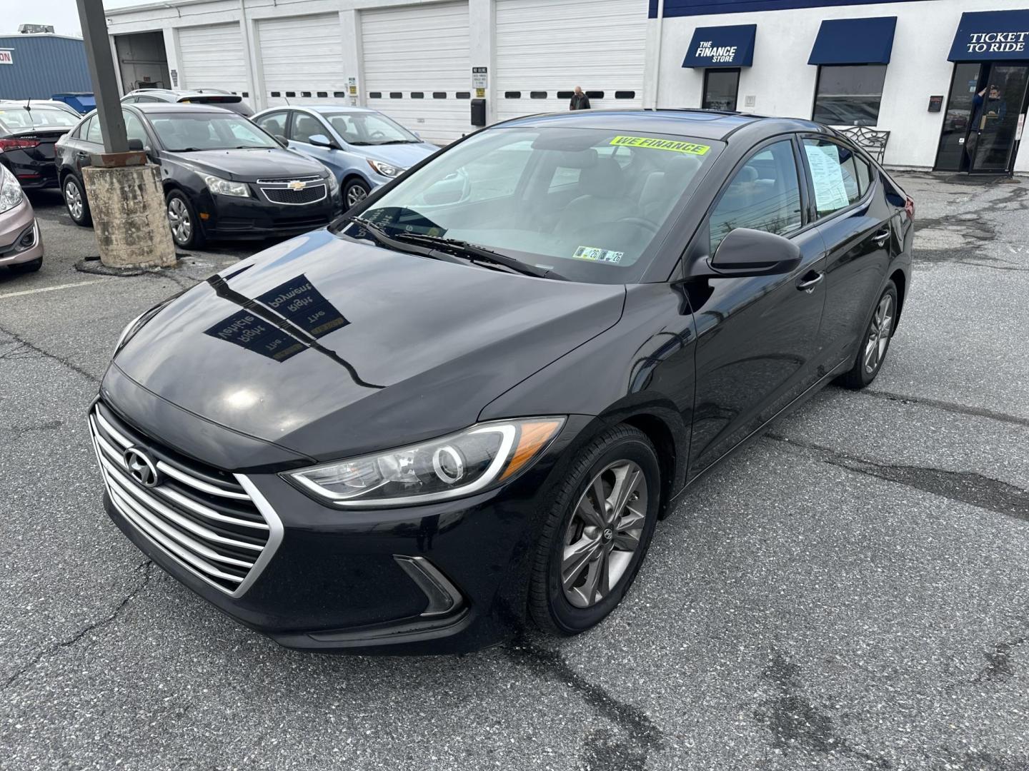 2017 BLACK Hyundai Elantra Limited (5NPD84LFXHH) with an 1.8L L4 DOHC 16V engine, 6A transmission, located at 1254 Manheim Pike, Lancaster, PA, 17601, (717) 393-9133, 40.062870, -76.323273 - Photo#0