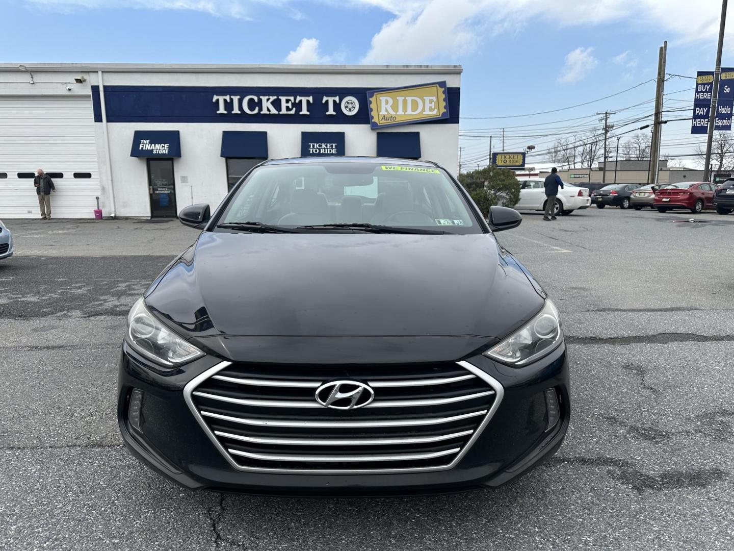 2017 BLACK Hyundai Elantra Limited (5NPD84LFXHH) with an 1.8L L4 DOHC 16V engine, 6A transmission, located at 1254 Manheim Pike, Lancaster, PA, 17601, (717) 393-9133, 40.062870, -76.323273 - Photo#1