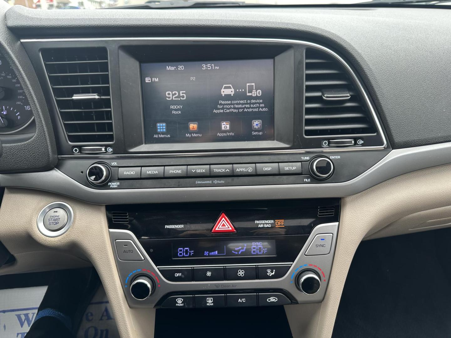 2017 BLACK Hyundai Elantra Limited (5NPD84LFXHH) with an 1.8L L4 DOHC 16V engine, 6A transmission, located at 1254 Manheim Pike, Lancaster, PA, 17601, (717) 393-9133, 40.062870, -76.323273 - Photo#16