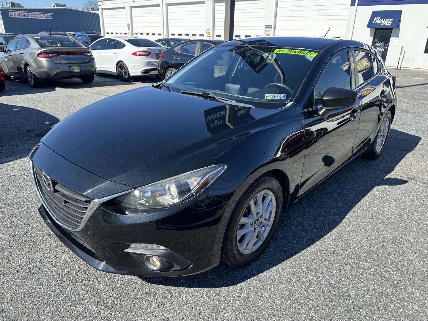 2015 BLACK Mazda MAZDA3 i Touring AT 5-Door (3MZBM1L72FM) with an 2.0L L4 DOHC 16V engine, 6-Speed Automatic transmission, located at 1254 Manheim Pike, Lancaster, PA, 17601, (717) 393-9133, 40.062870, -76.323273 - Photo#0