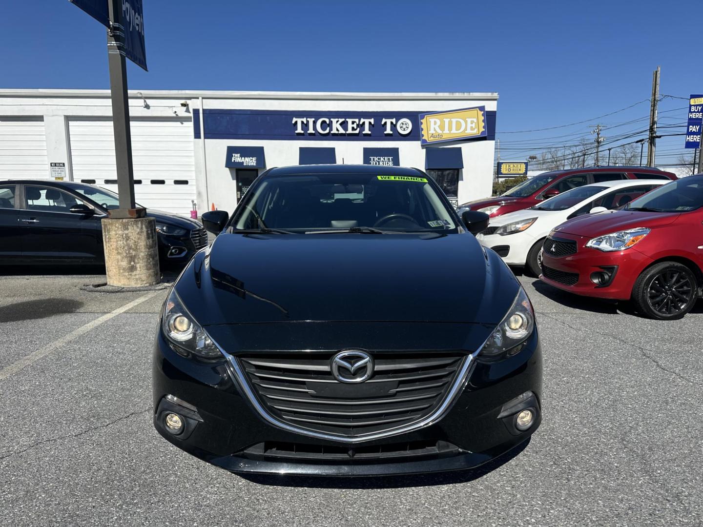 2015 BLACK Mazda MAZDA3 i Touring AT 5-Door (3MZBM1L72FM) with an 2.0L L4 DOHC 16V engine, 6-Speed Automatic transmission, located at 1254 Manheim Pike, Lancaster, PA, 17601, (717) 393-9133, 40.062870, -76.323273 - Photo#2