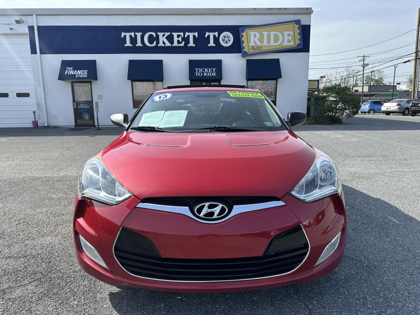 2013 RED Hyundai Veloster Base (KMHTC6AD8DU) with an 1.6L L4 DOHC 16V engine, located at 1254 Manheim Pike, Lancaster, PA, 17601, (717) 393-9133, 40.062870, -76.323273 - Photo#1