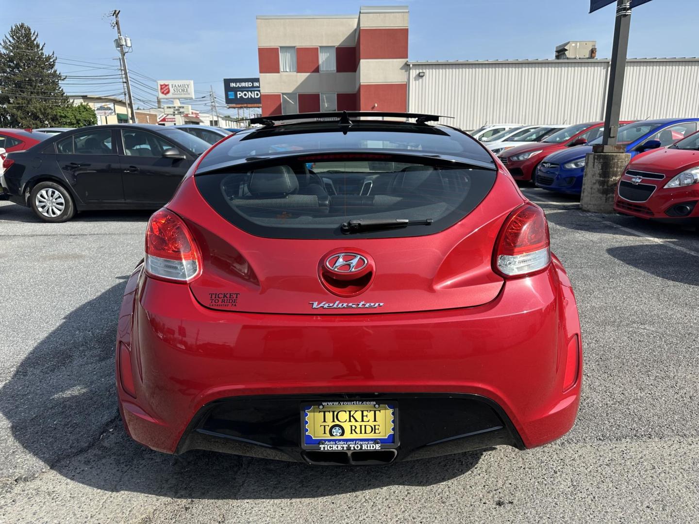2013 RED Hyundai Veloster Base (KMHTC6AD8DU) with an 1.6L L4 DOHC 16V engine, located at 1254 Manheim Pike, Lancaster, PA, 17601, (717) 393-9133, 40.062870, -76.323273 - Photo#5