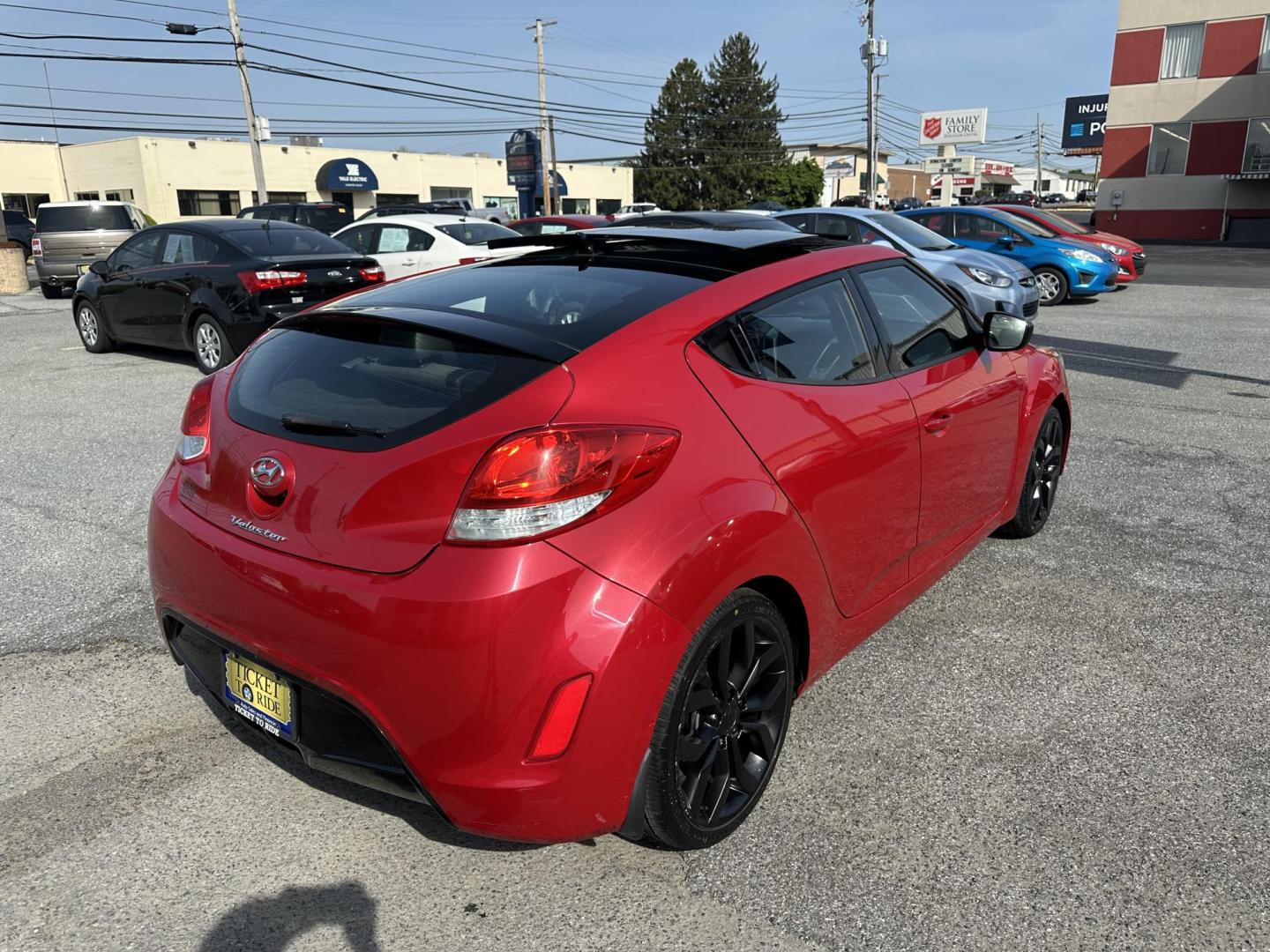 2013 RED Hyundai Veloster Base (KMHTC6AD8DU) with an 1.6L L4 DOHC 16V engine, located at 1254 Manheim Pike, Lancaster, PA, 17601, (717) 393-9133, 40.062870, -76.323273 - Photo#6