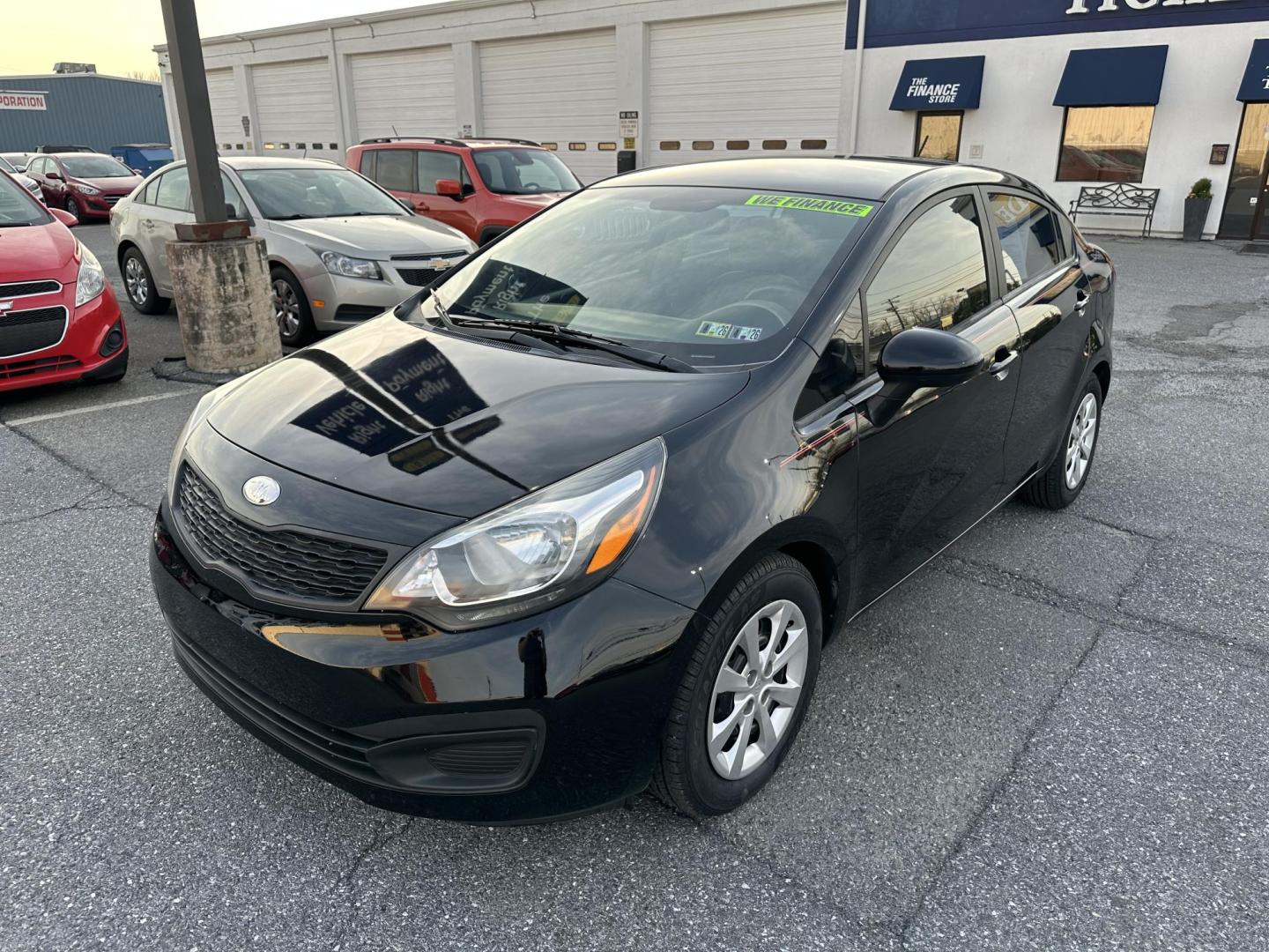 2014 BLACK Kia Rio LX (KNADM4A33E6) with an 1.6L L4 DOHC 16V engine, located at 1254 Manheim Pike, Lancaster, PA, 17601, (717) 393-9133, 40.062870, -76.323273 - Photo#0