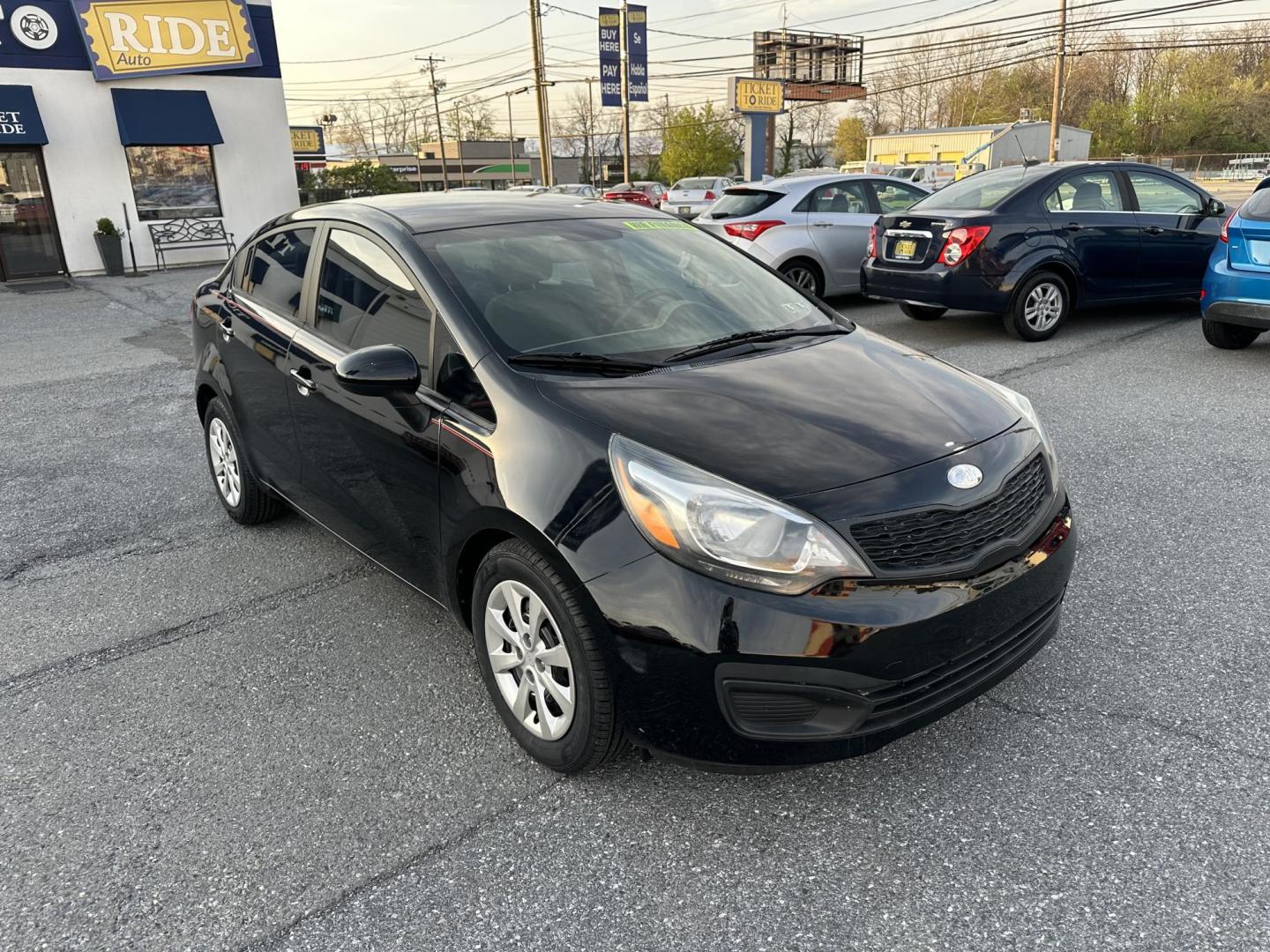 2014 BLACK Kia Rio LX (KNADM4A33E6) with an 1.6L L4 DOHC 16V engine, located at 1254 Manheim Pike, Lancaster, PA, 17601, (717) 393-9133, 40.062870, -76.323273 - Photo#2