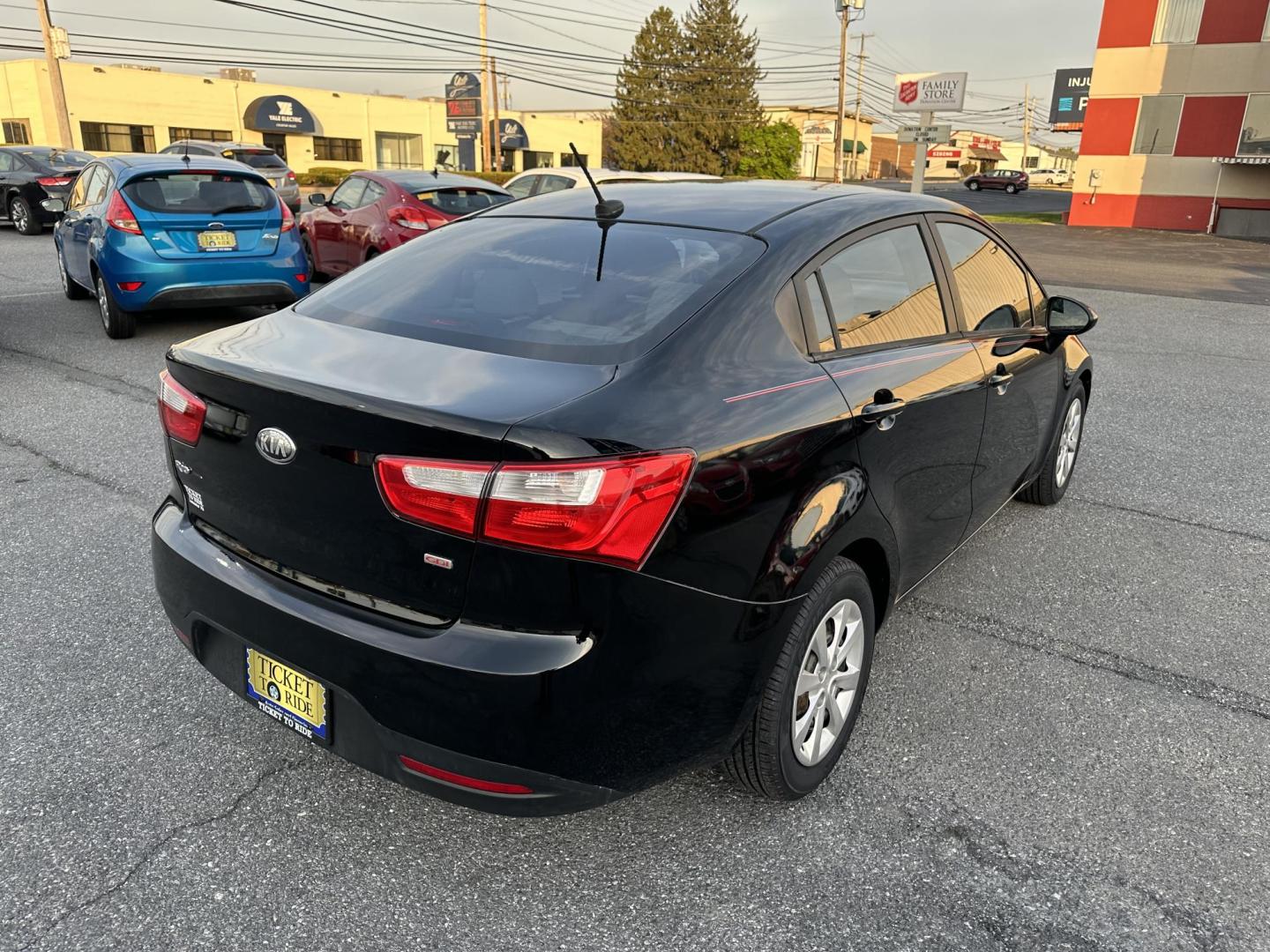 2014 BLACK Kia Rio LX (KNADM4A33E6) with an 1.6L L4 DOHC 16V engine, located at 1254 Manheim Pike, Lancaster, PA, 17601, (717) 393-9133, 40.062870, -76.323273 - Photo#4