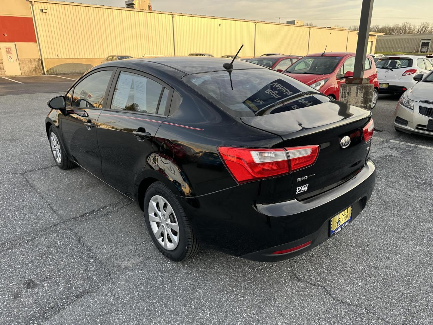 2014 BLACK Kia Rio LX (KNADM4A33E6) with an 1.6L L4 DOHC 16V engine, located at 1254 Manheim Pike, Lancaster, PA, 17601, (717) 393-9133, 40.062870, -76.323273 - Photo#7