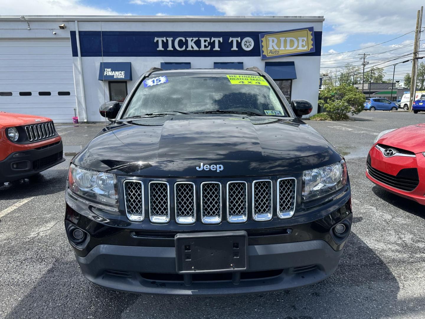 2015 BLACK Jeep Compass Latitude 4WD (1C4NJDEB8FD) with an 2.4L L4 DOHC 16V engine, Continuously Variable Transmission transmission, located at 1254 Manheim Pike, Lancaster, PA, 17601, (717) 393-9133, 40.062870, -76.323273 - Photo#1
