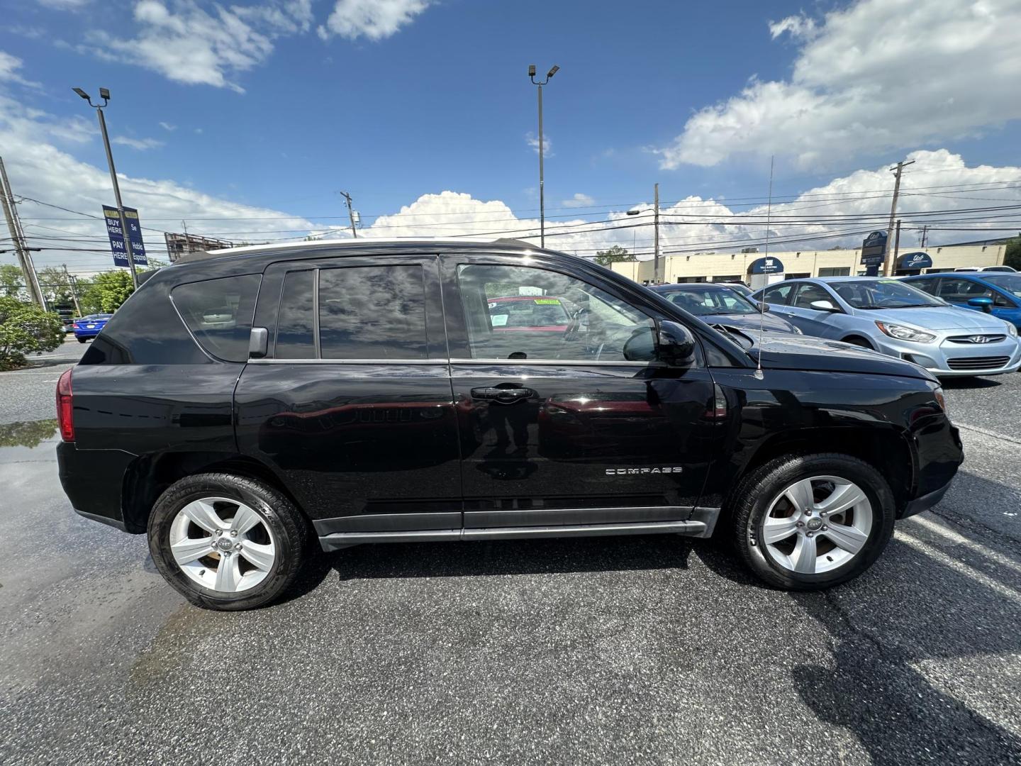 2015 BLACK Jeep Compass Latitude 4WD (1C4NJDEB8FD) with an 2.4L L4 DOHC 16V engine, Continuously Variable Transmission transmission, located at 1254 Manheim Pike, Lancaster, PA, 17601, (717) 393-9133, 40.062870, -76.323273 - Photo#3