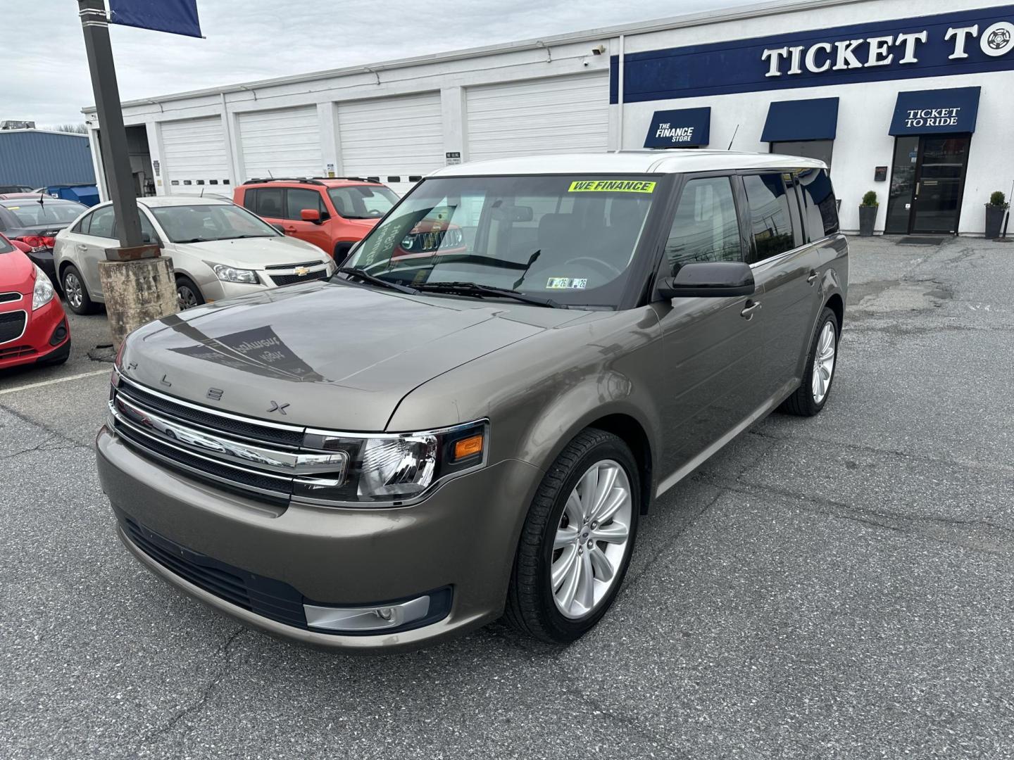 2013 GOLD Ford Flex SEL AWD (2FMHK6C86DB) with an 3.5L V6 DOHC 24V engine, 6-Speed Automatic Overdrive transmission, located at 1254 Manheim Pike, Lancaster, PA, 17601, (717) 393-9133, 40.062870, -76.323273 - Photo#0