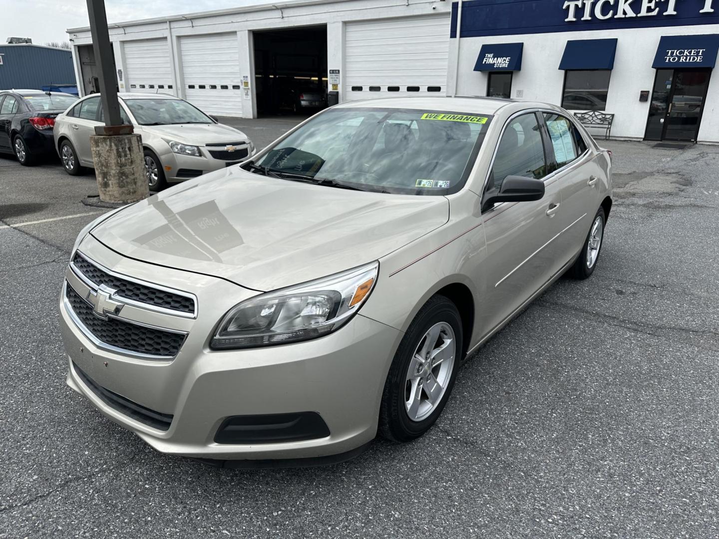 2013 GOLD Chevrolet Malibu LS (1G11B5SA7DF) with an 2.5L L4 DOHC 16V engine, 6-Speed Automatic transmission, located at 1254 Manheim Pike, Lancaster, PA, 17601, (717) 393-9133, 40.062870, -76.323273 - Photo#0
