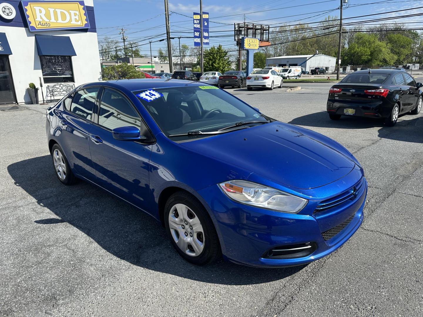 2014 BLUE Dodge Dart SE (1C3CDFAA2ED) with an 2.0L L4 DOHC 16V TURBO engine, located at 1254 Manheim Pike, Lancaster, PA, 17601, (717) 393-9133, 40.062870, -76.323273 - Photo#2