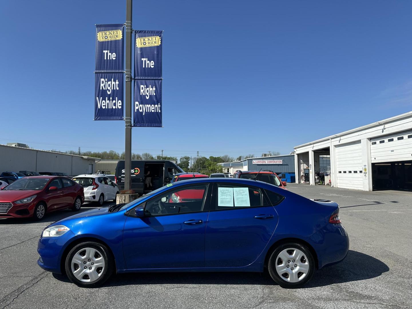 2014 BLUE Dodge Dart SE (1C3CDFAA2ED) with an 2.0L L4 DOHC 16V TURBO engine, located at 1254 Manheim Pike, Lancaster, PA, 17601, (717) 393-9133, 40.062870, -76.323273 - Photo#5