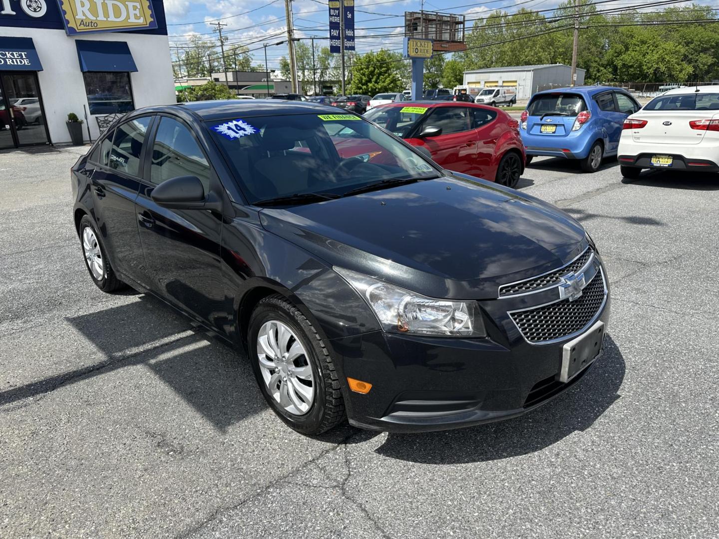 2014 DARK GRAY Chevrolet Cruze LS Auto (1G1PA5SG8E7) with an 1.8L L4 DOHC 16V engine, 6-Speed Automatic transmission, located at 1254 Manheim Pike, Lancaster, PA, 17601, (717) 393-9133, 40.062870, -76.323273 - Photo#2