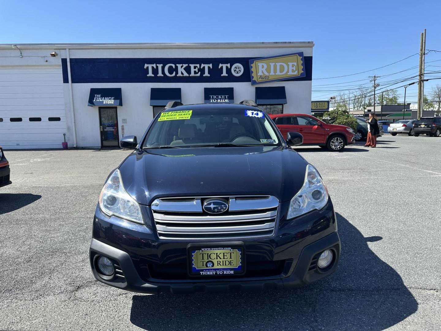 2014 BLUE Subaru Outback 2.5I Premium (4S4BRBCC3E3) with an 2.5L H4 DOHC 16V engine, located at 1254 Manheim Pike, Lancaster, PA, 17601, (717) 393-9133, 40.062870, -76.323273 - Photo#1