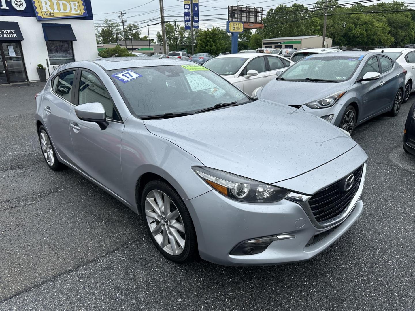 2017 SILVER Mazda MAZDA3 s Grand Touring MT 5-Door (3MZBN1M3XHM) with an 2.5L L4 DOHC 16V engine, 6M transmission, located at 1254 Manheim Pike, Lancaster, PA, 17601, (717) 393-9133, 40.062870, -76.323273 - Photo#2