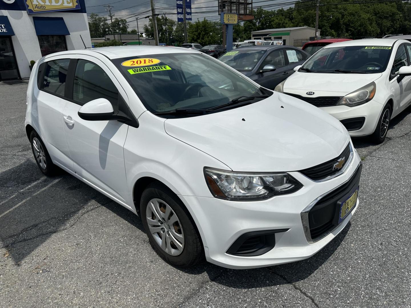 2018 WHITE Chevrolet Sonic FL Auto Hatchback (1G1JG6SG0J4) with an 1.8L L4 DOHC 24V engine, 6A transmission, located at 1254 Manheim Pike, Lancaster, PA, 17601, (717) 393-9133, 40.062870, -76.323273 - Photo#2