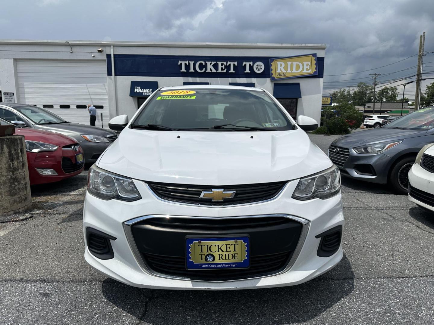 2018 WHITE Chevrolet Sonic FL Auto Hatchback (1G1JG6SG0J4) with an 1.8L L4 DOHC 24V engine, 6A transmission, located at 1254 Manheim Pike, Lancaster, PA, 17601, (717) 393-9133, 40.062870, -76.323273 - Photo#1
