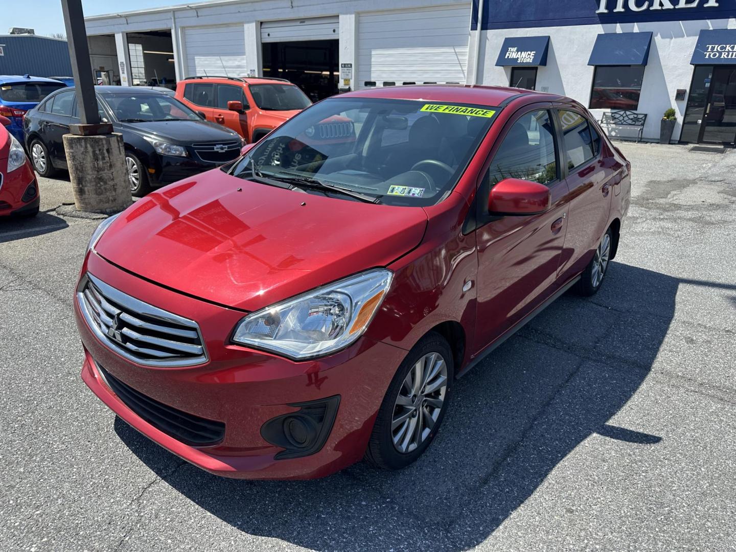 2019 RED Mitsubishi Mirage G4 ES 5M (ML32F3FJ7KH) with an 1.2L L3 DOHC engine, 5M transmission, located at 1254 Manheim Pike, Lancaster, PA, 17601, (717) 393-9133, 40.062870, -76.323273 - Photo#0