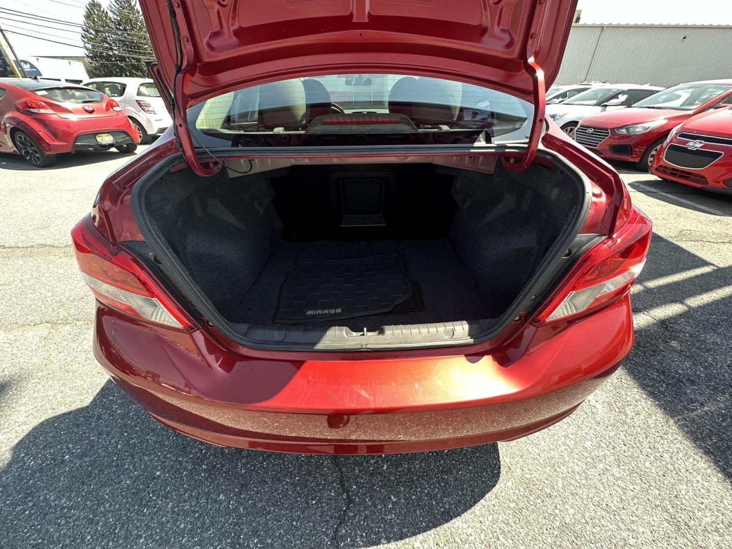 2019 RED Mitsubishi Mirage G4 ES 5M (ML32F3FJ7KH) with an 1.2L L3 DOHC engine, 5M transmission, located at 1254 Manheim Pike, Lancaster, PA, 17601, (717) 393-9133, 40.062870, -76.323273 - Photo#12