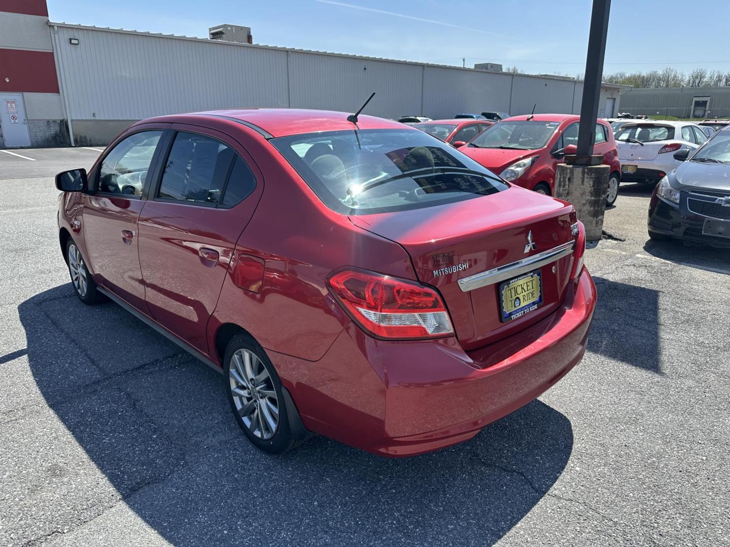 2019 RED Mitsubishi Mirage G4 ES 5M (ML32F3FJ7KH) with an 1.2L L3 DOHC engine, 5M transmission, located at 1254 Manheim Pike, Lancaster, PA, 17601, (717) 393-9133, 40.062870, -76.323273 - Photo#4